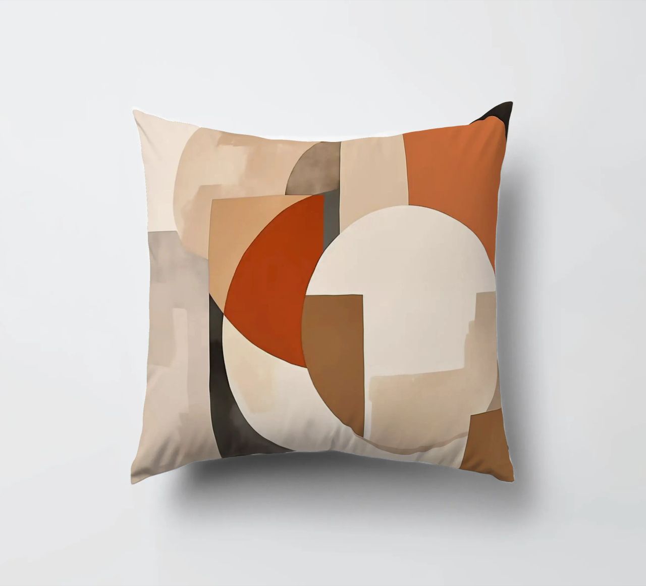 circles rectangles geometric shapes overlapping forms abstra decorative cushion by Jhon W Caquimbo