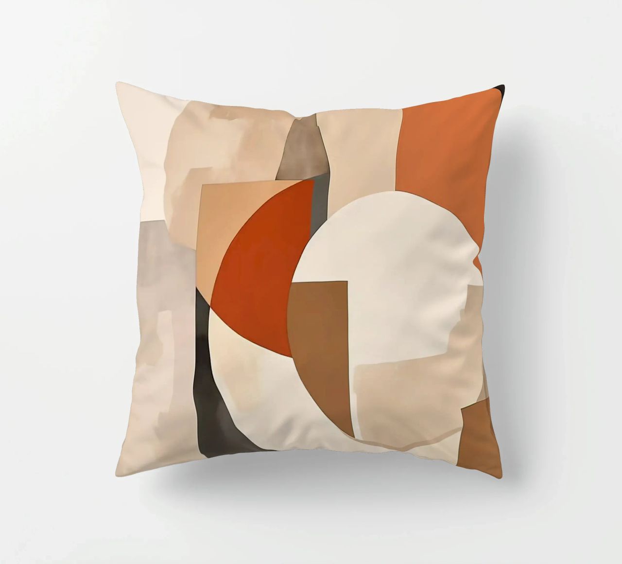 circles rectangles geometric shapes overlapping forms abstra decorative cushion by Jhon W Caquimbo