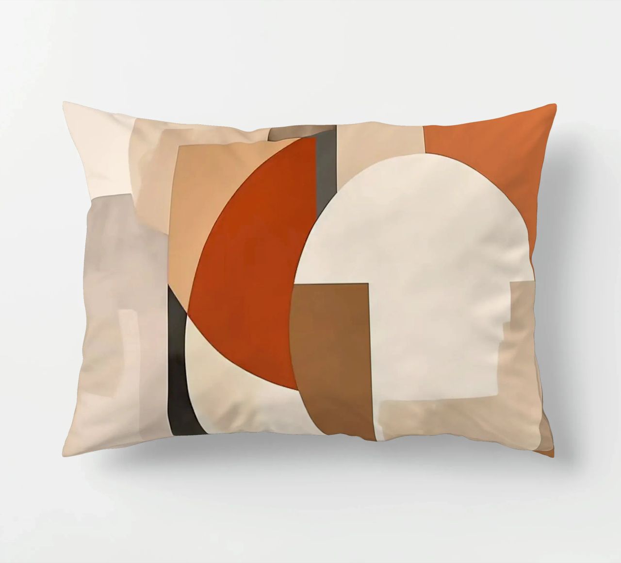 circles rectangles geometric shapes overlapping forms abstra decorative cushion by Jhon W Caquimbo