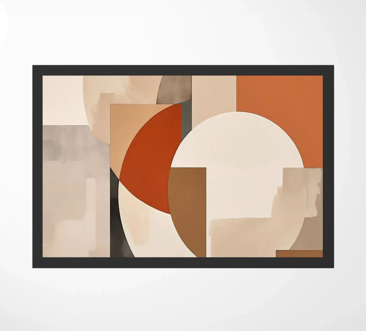 circles rectangles geometric shapes overlapping forms abstra doormat by Jhon W Caquimbo