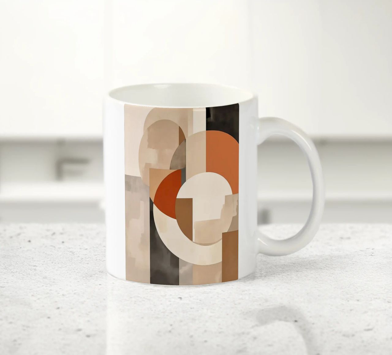 cerchi rettangoli forme geometriche forme sovrapposte abstra tazza in ceramica da Jhon W Caquimbo