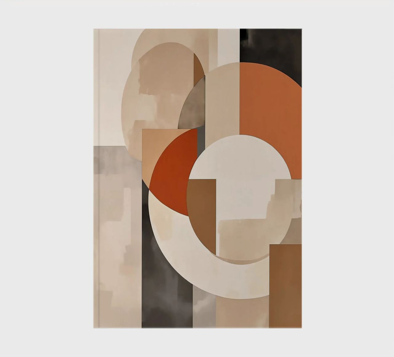circles rectangles geometric shapes overlapping forms abstra notebook by Jhon W Caquimbo