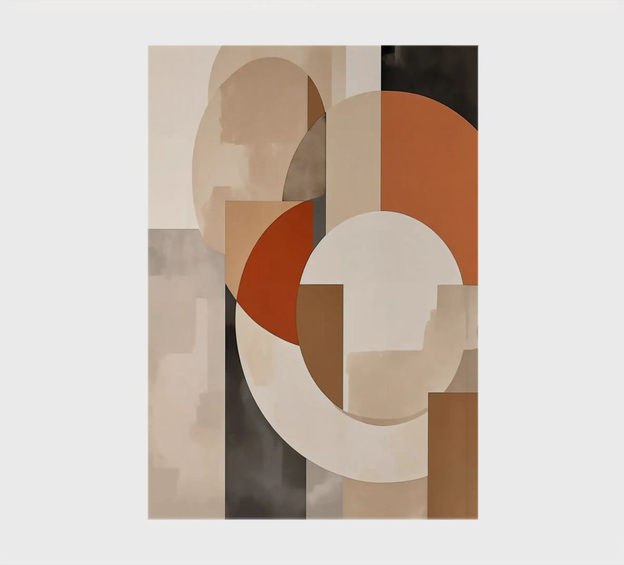 circles rectangles geometric shapes overlapping forms abstra notebook by Jhon W Caquimbo