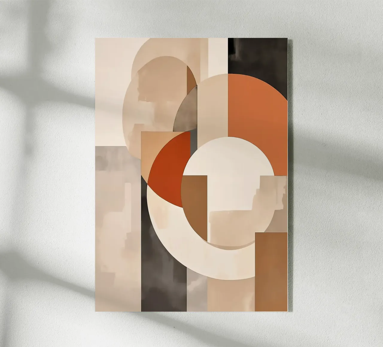 Kreise Rechtecke geometrische Formen überlappende Formen abstrakt Acryl-Glas von Jhon W Caquimbo