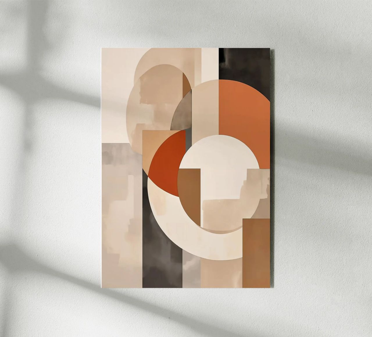 circles rectangles geometric shapes overlapping forms abstra alu-dibond by Jhon W Caquimbo