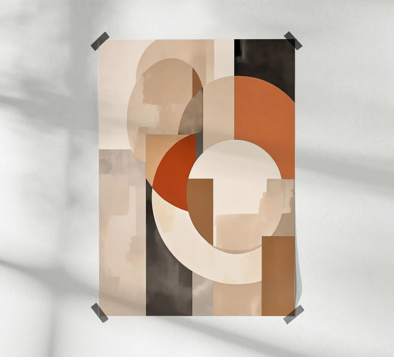 cerchi rettangoli forme geometriche forme sovrapposte abstra poster da Jhon W Caquimbo