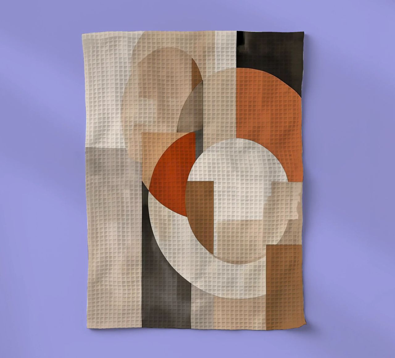 circles rectangles geometric shapes overlapping forms abstra tea towel by Jhon W Caquimbo