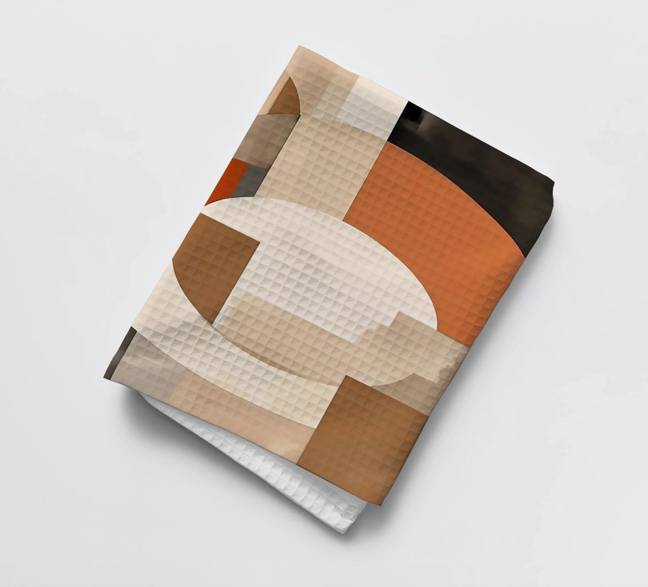 circles rectangles geometric shapes overlapping forms abstra tea towel by Jhon W Caquimbo