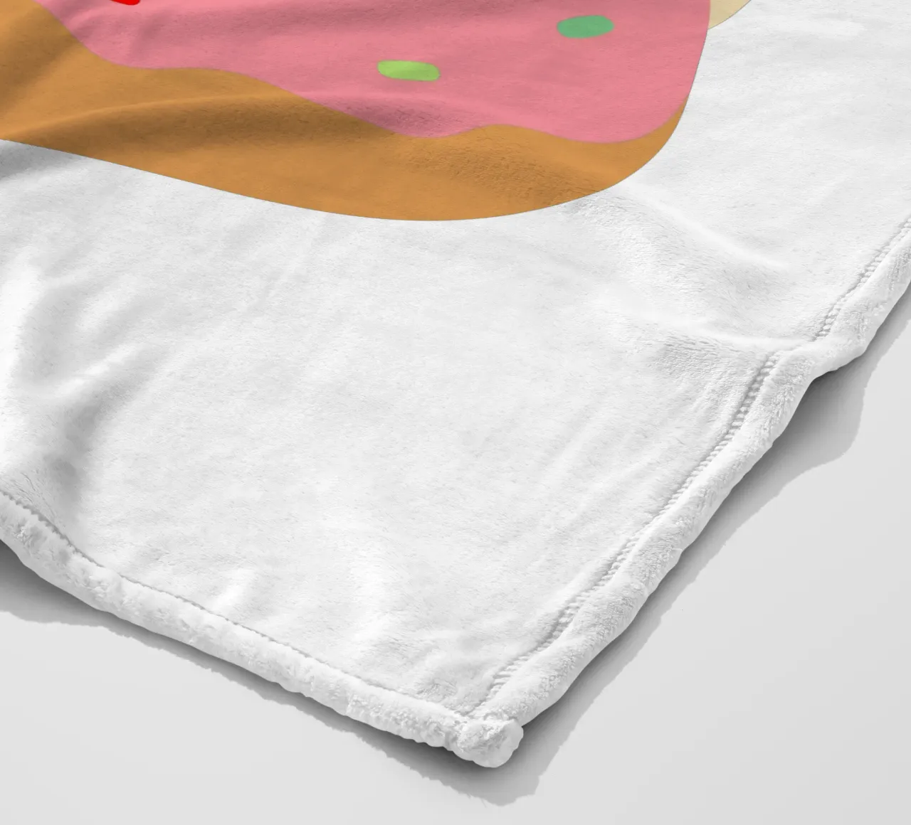 Douce souris dans un beignet - Illustration animalière ludique plaid polaire de namosh