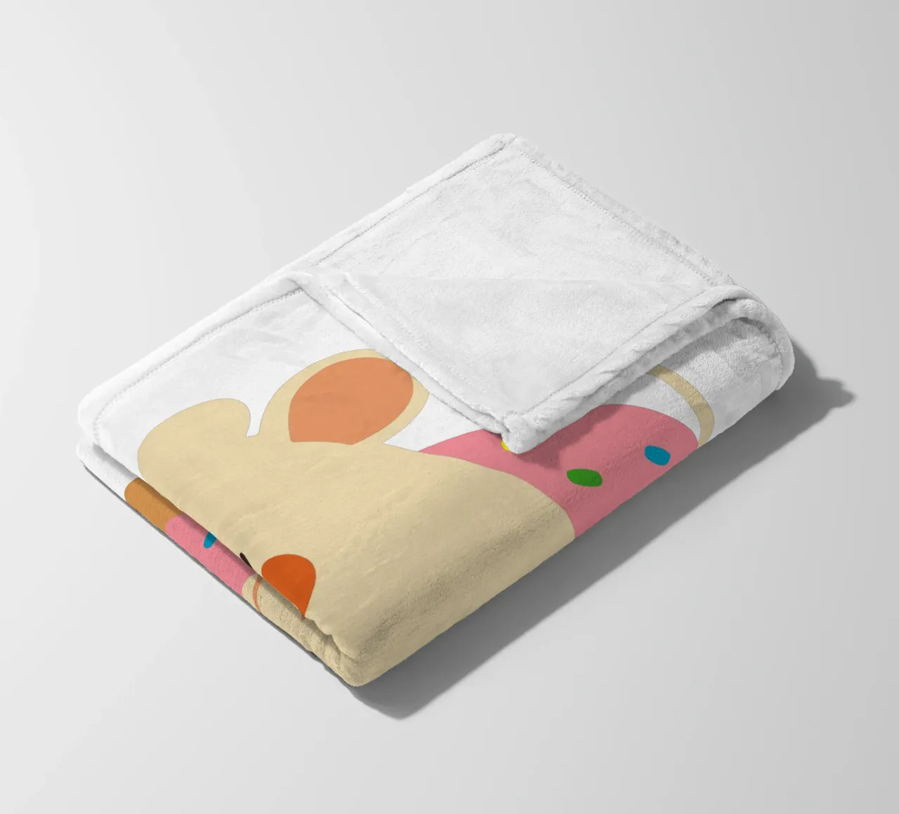 Douce souris dans un beignet - Illustration animalière ludique plaid polaire de namosh