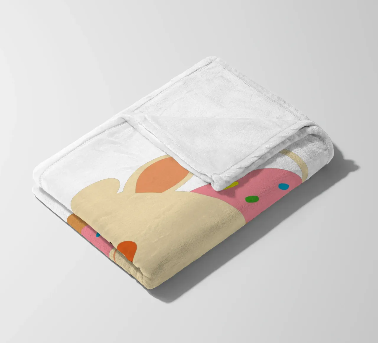 Douce souris dans un beignet - Illustration animalière ludique plaid polaire de namosh