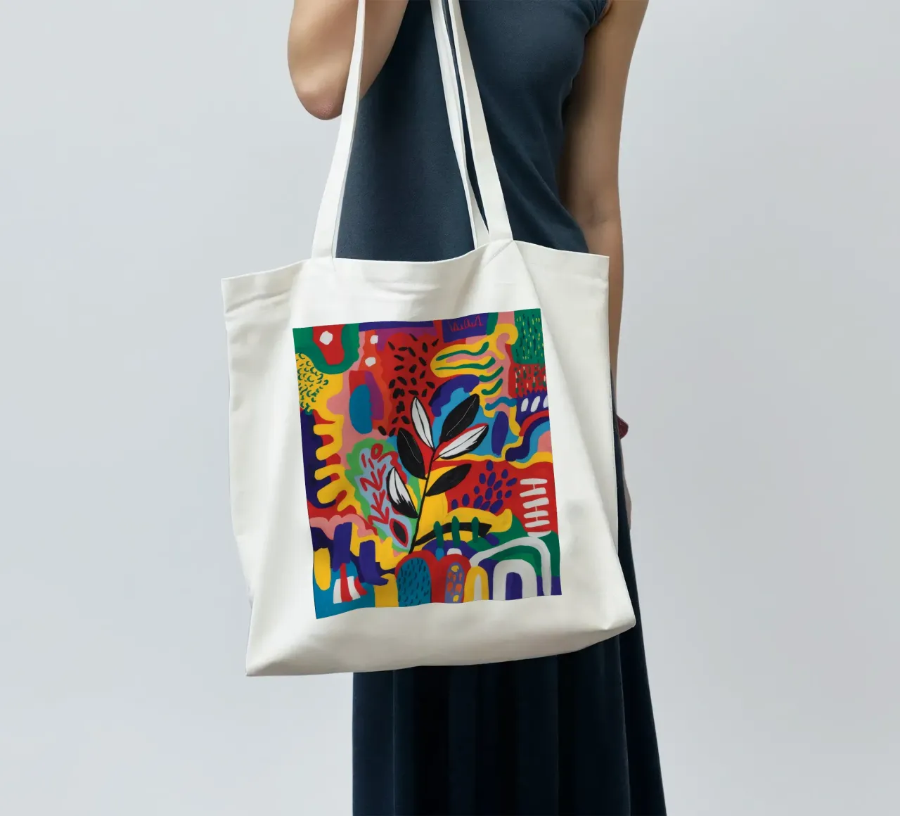Rapsodia della giungla Astratto borsa in juta da Zep Layers