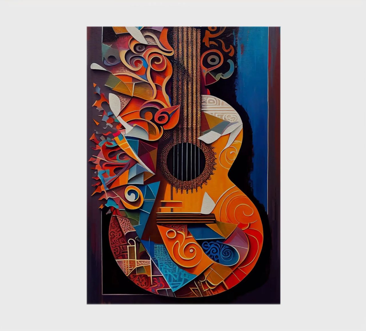 guitar musical instrument strings patterns abstract shapes c notebook by Leslie Anne Kriz