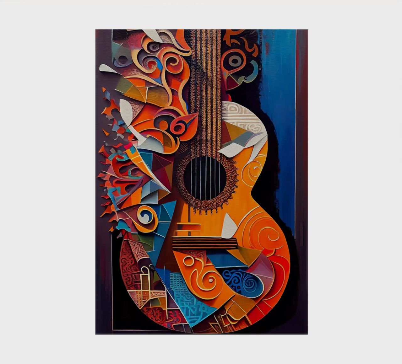 guitar musical instrument strings patterns abstract shapes c notebook by Leslie Anne Kriz