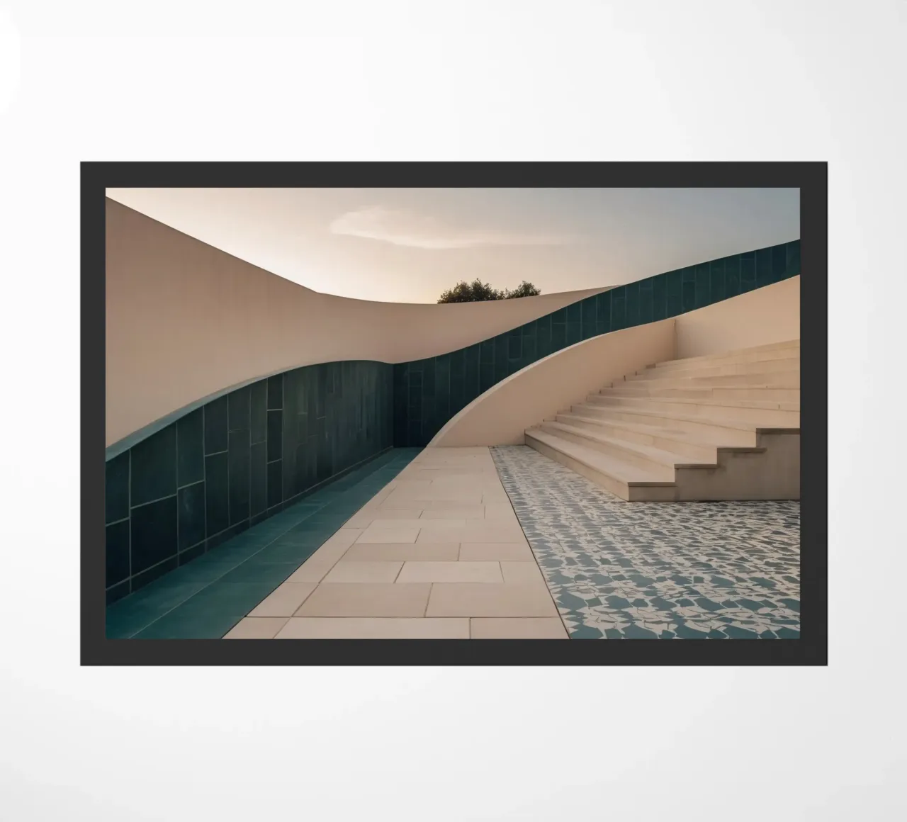 Architectural elegance of contemporary structure doormat by DesignDoodle
