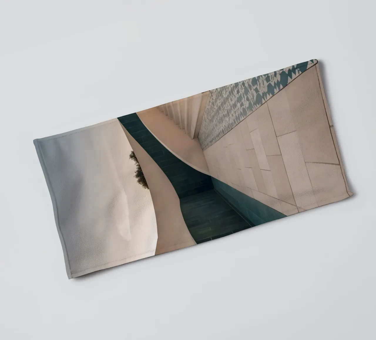 Architectural elegance of contemporary structure towel by DesignDoodle