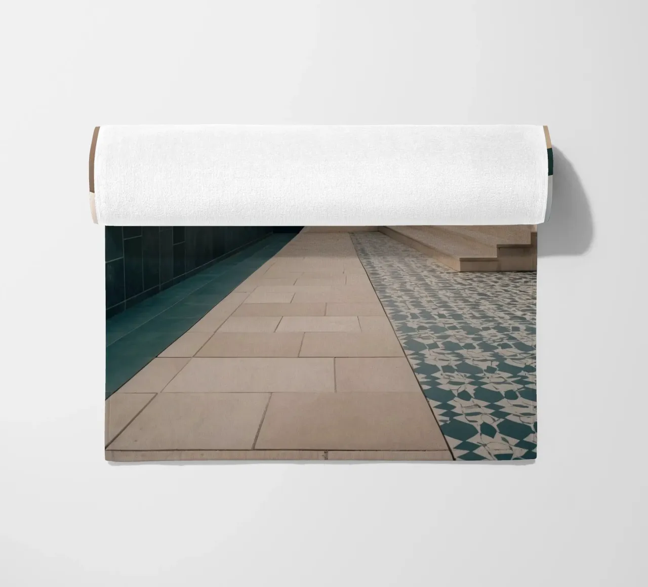 Architectural elegance of contemporary structure beach towel by DesignDoodle