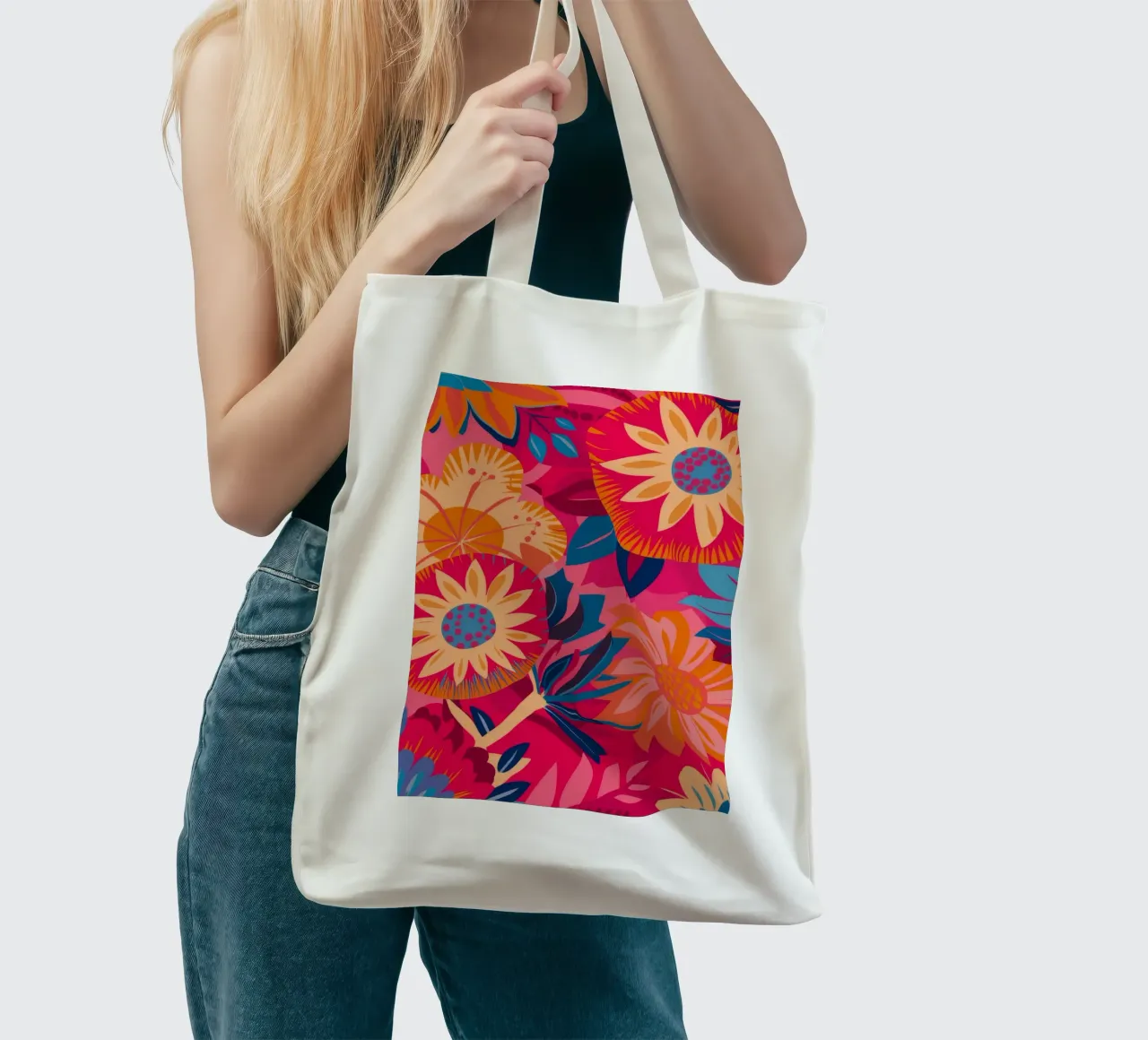 Radiant Sunflower Bloom tote bag by Zep Layers
