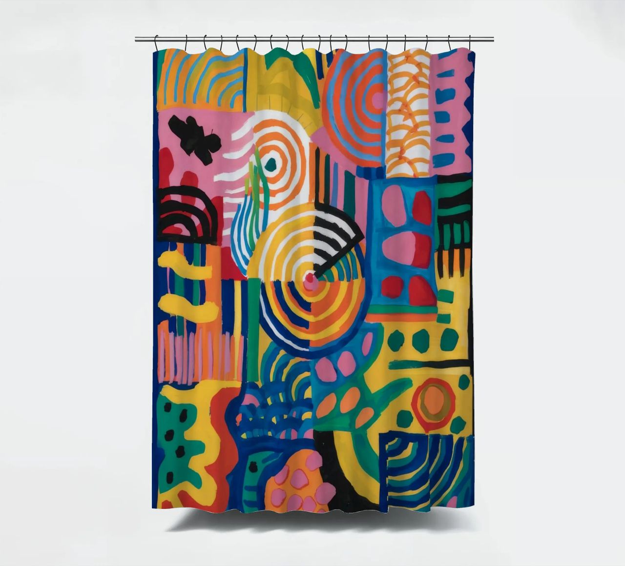 Bohemian Rhapsody Abstract shower curtain by Zep Layers