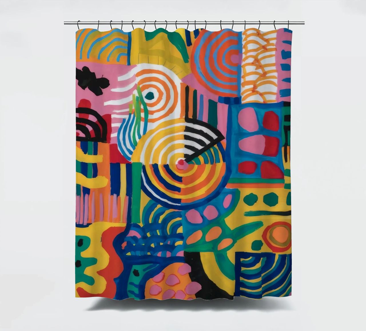 Bohemian Rhapsody Abstract shower curtain by Zep Layers