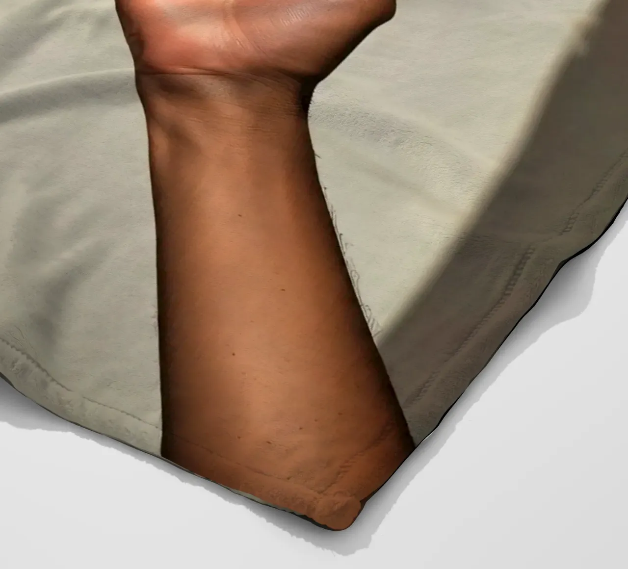 Hands reaching towards light in a minimalist setting fleece blanket by DesignDoodle