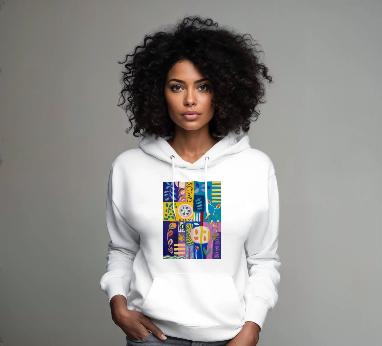 Trapunta Patchwork Bloom felpa con cappuccio da Zep Layers