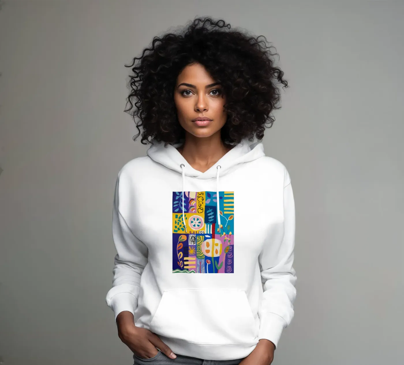 Trapunta Patchwork Bloom felpa con cappuccio da Zep Layers