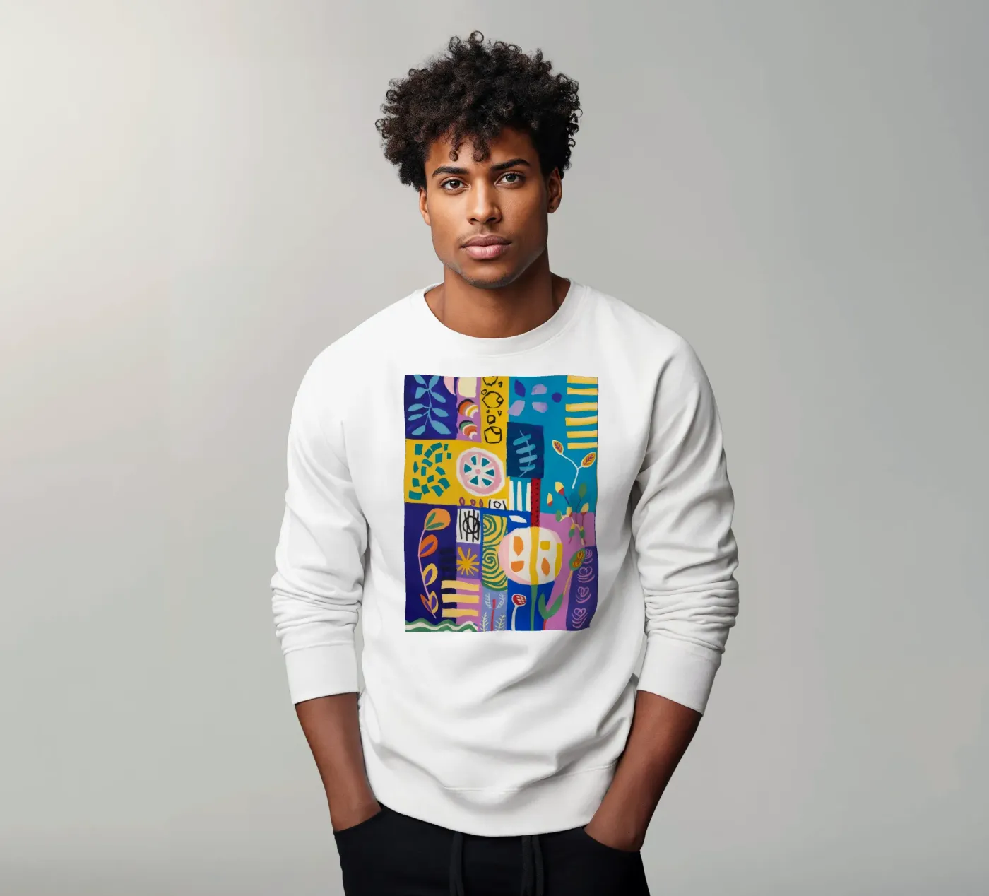 Patchwork Bloom Quilt sweatshirt van Zep Layers