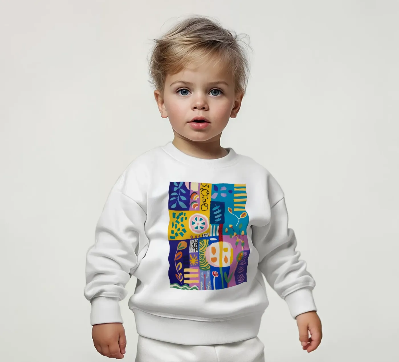 Patchwork Bloom Quilt baby sweatshirt van Zep Layers