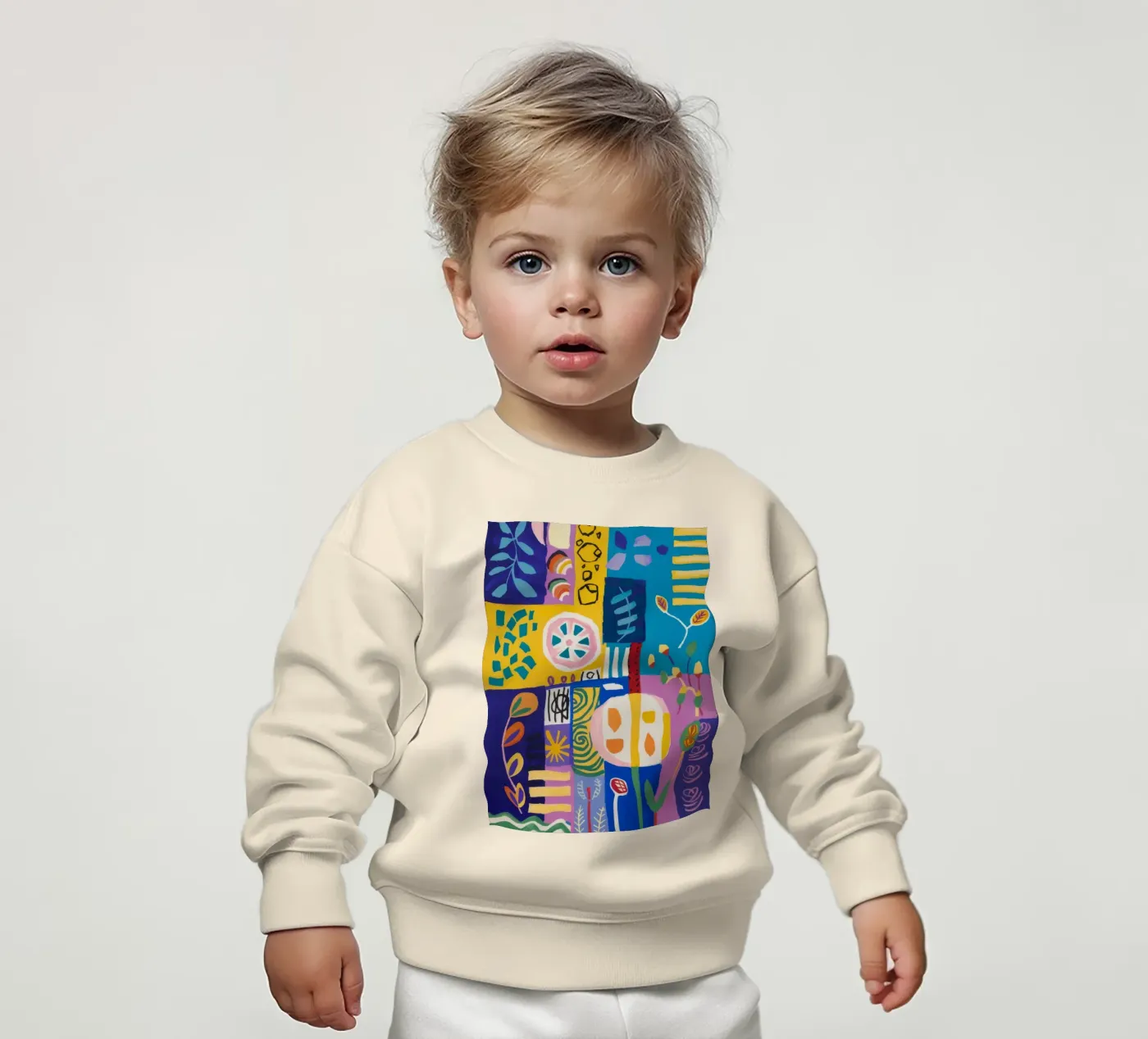Patchwork Bloei Quilt baby sweatshirt van Zep Layers