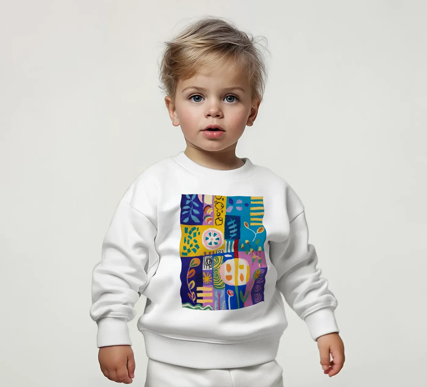 Patchwork Bloom Quilt baby sweatshirt van Zep Layers