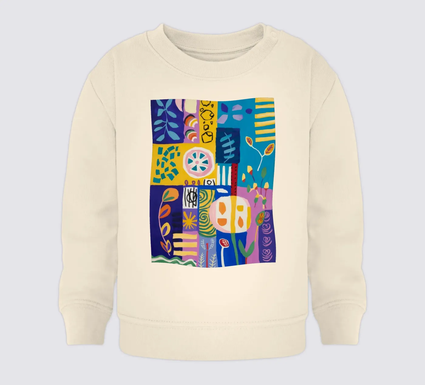 Patchwork Bloei Quilt baby sweatshirt van Zep Layers