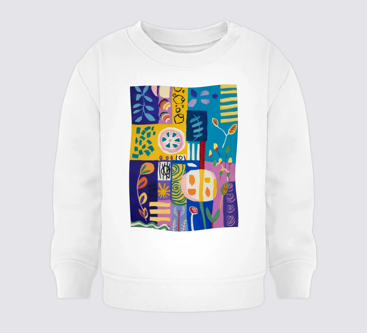 Patchwork Bloom Quilt baby sweatshirt by Zep Layers