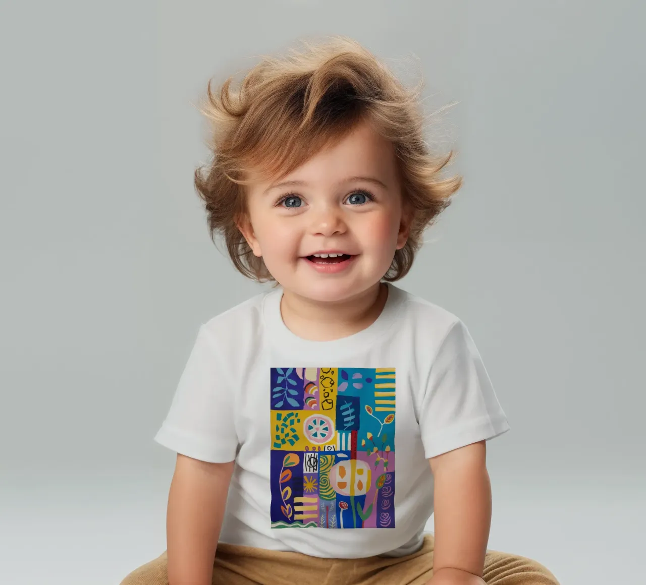 Trapunta Patchwork Bloom maglietta neonato da Zep Layers