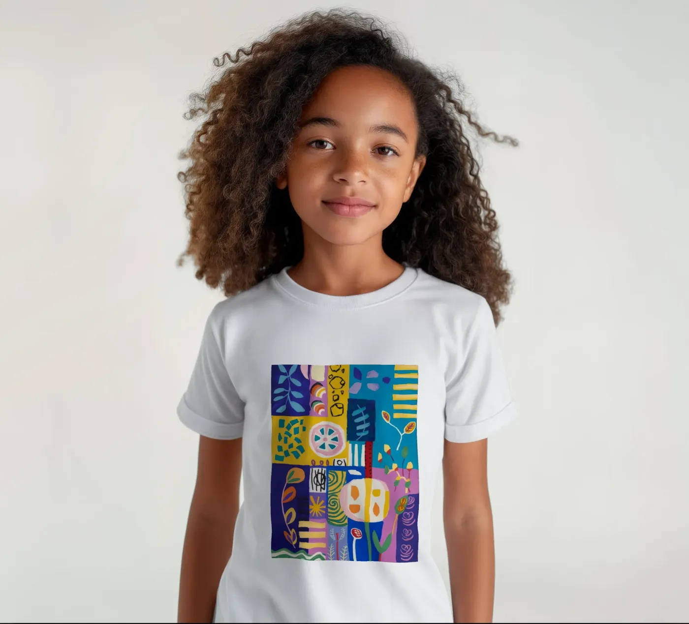Patchwork Bloom Quilt kids t-shirt by Zep Layers
