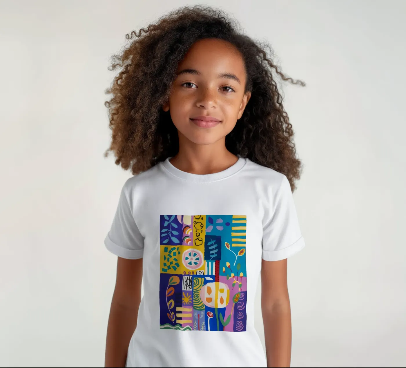 Patchwork Bloom Quilt kids t-shirt by Zep Layers