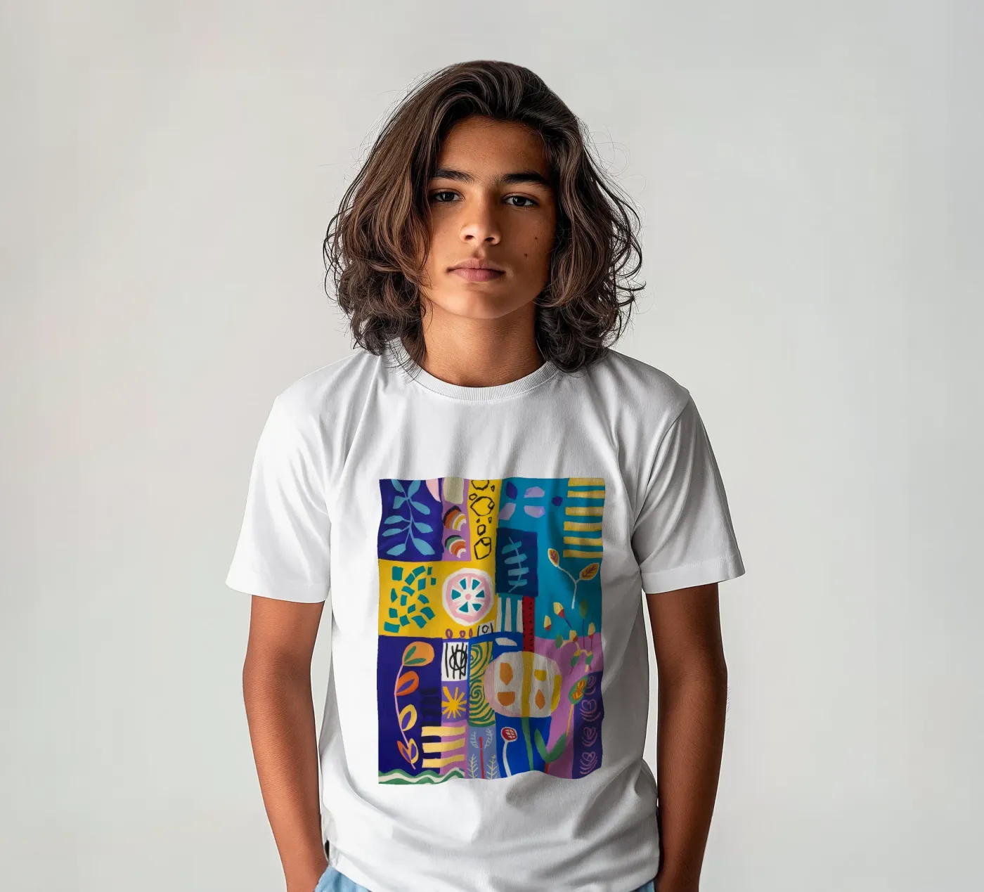 Patchwork Bloom Quilt kids t-shirt by Zep Layers