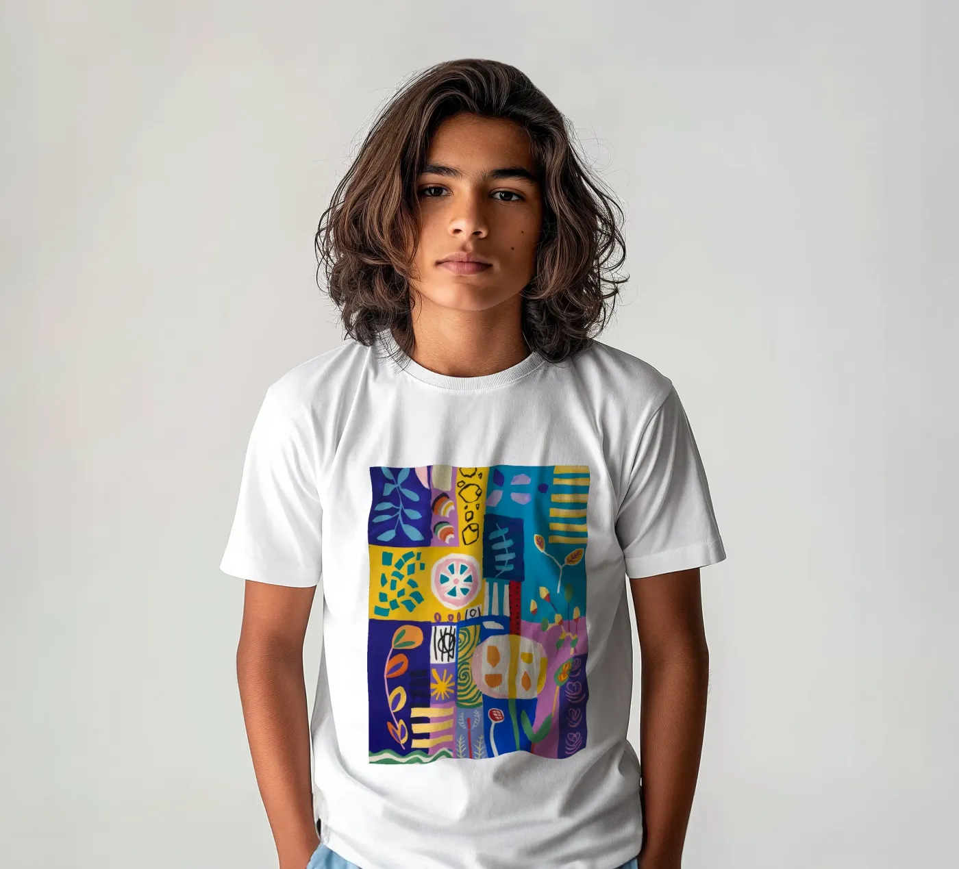 Patchwork Bloom Quilt kids t-shirt by Zep Layers