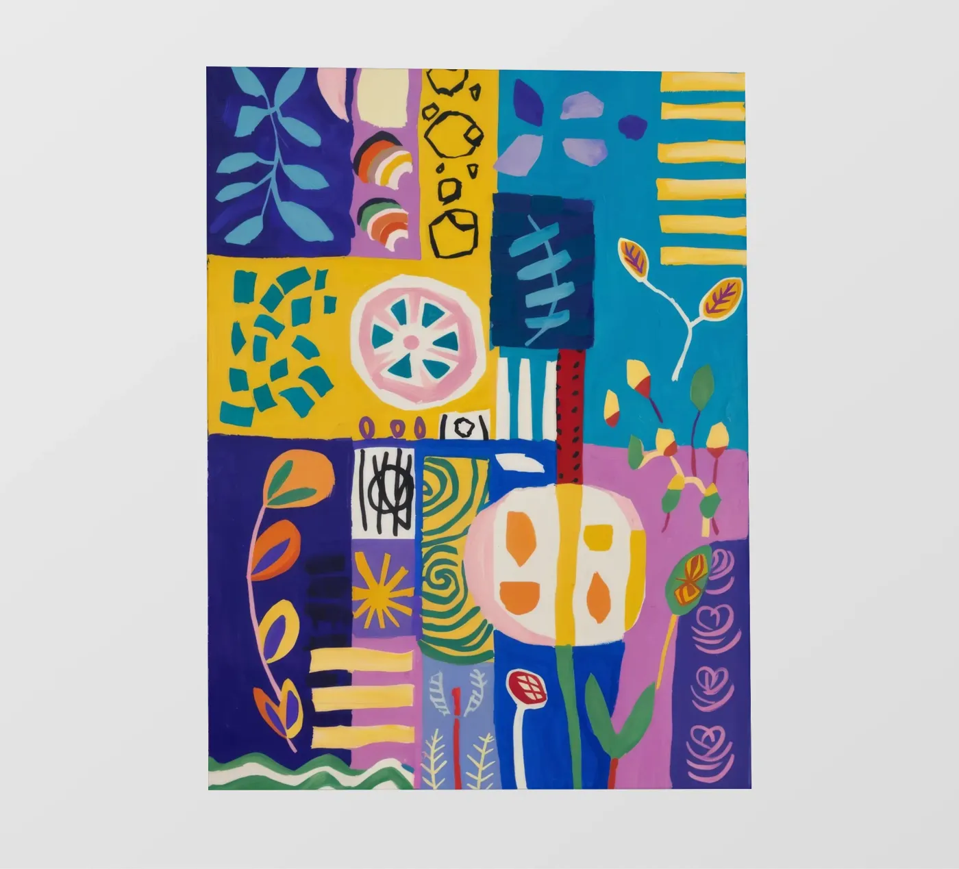 Patchwork Bloom Quilt fotobehang van Zep Layers