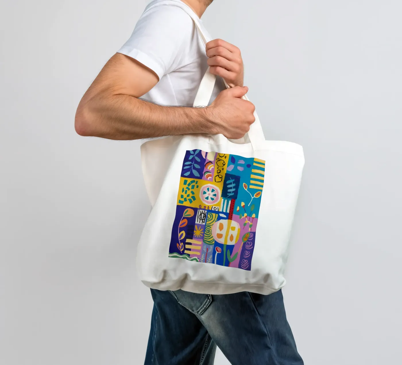 Patchwork Bloom Quilt tote bag by Zep Layers