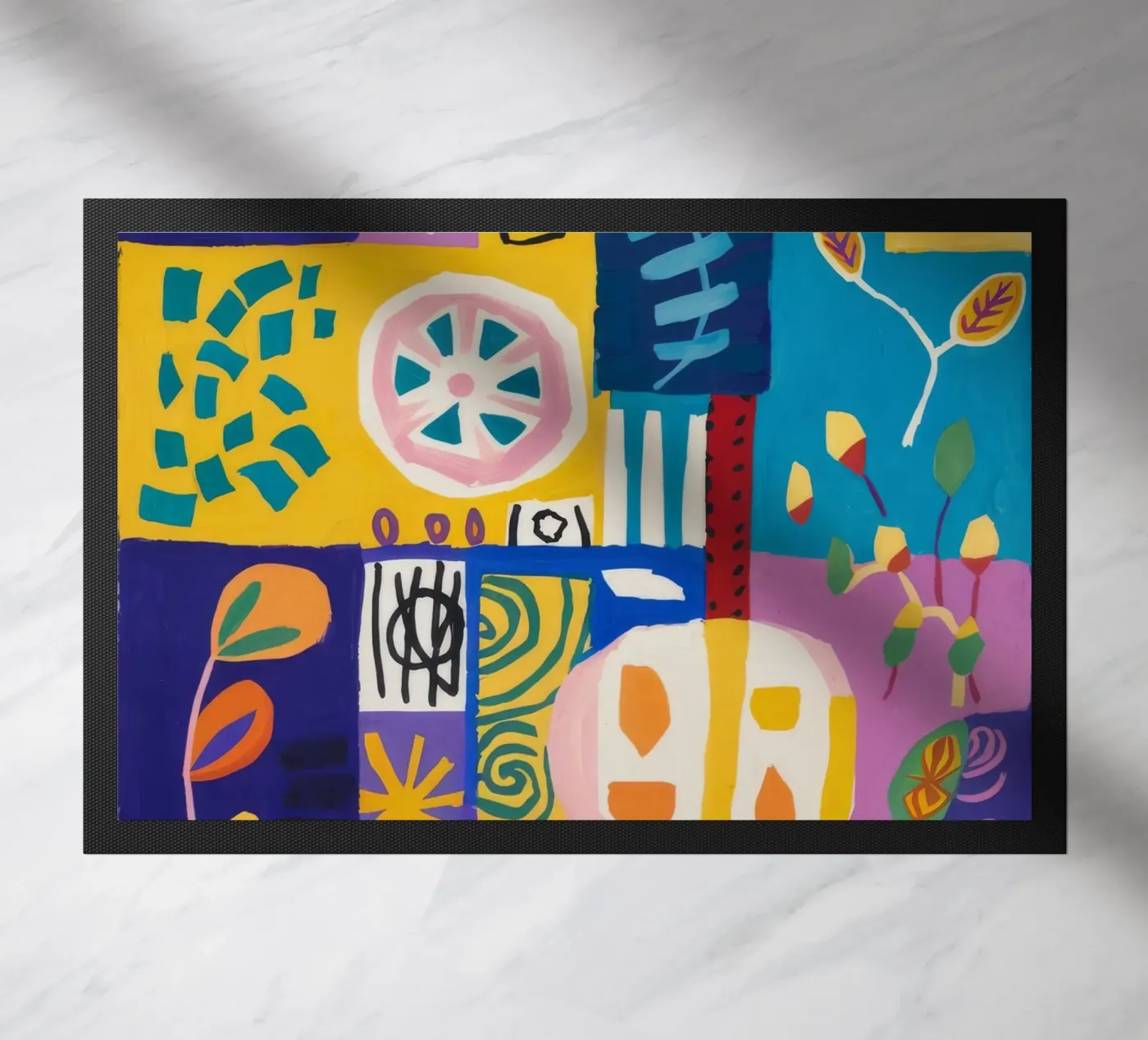 Patchwork-Blüten-Quilt Fußmatte von Zep Layers
