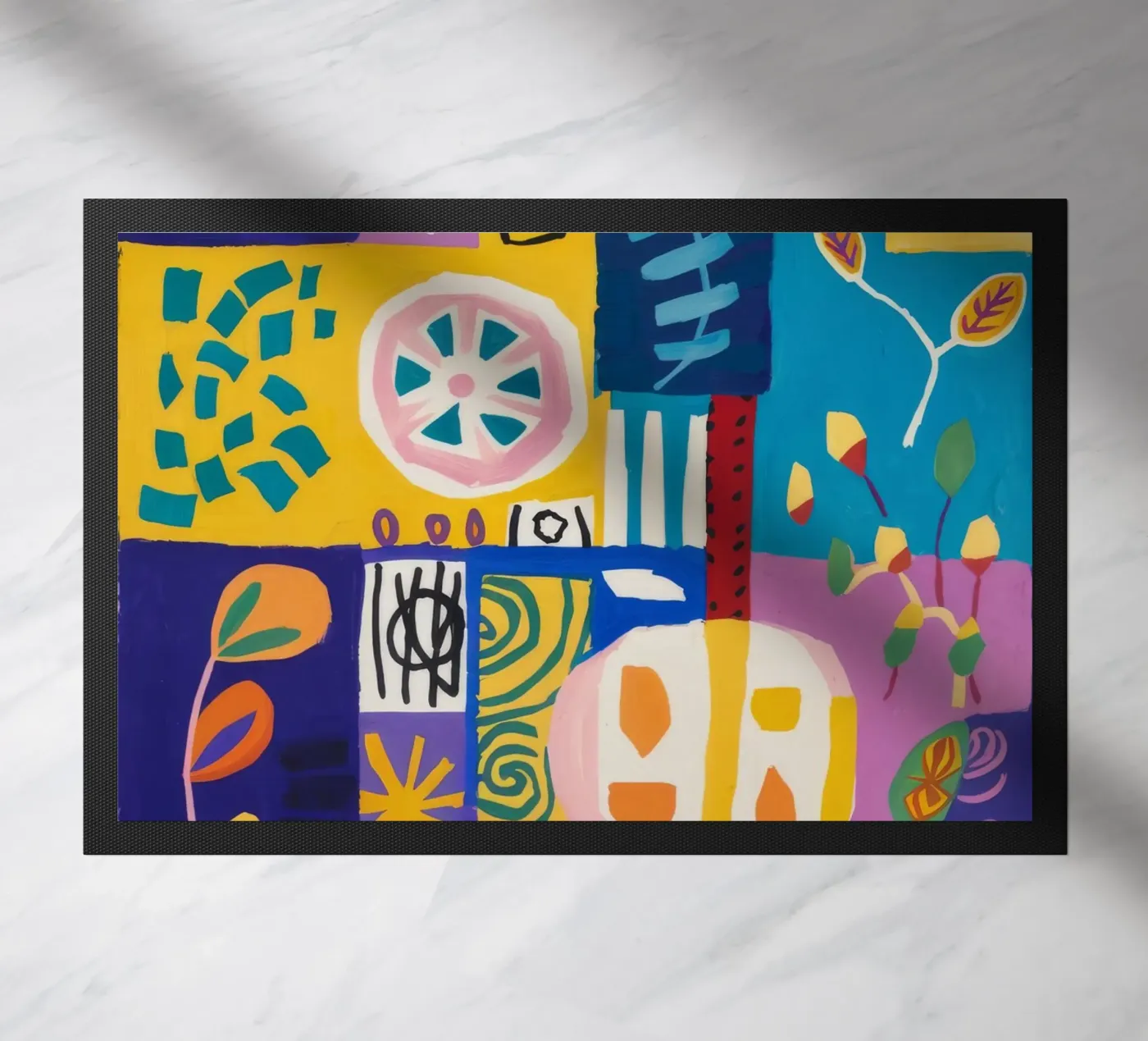 Patchwork-Blüten-Quilt Fußmatte von Zep Layers