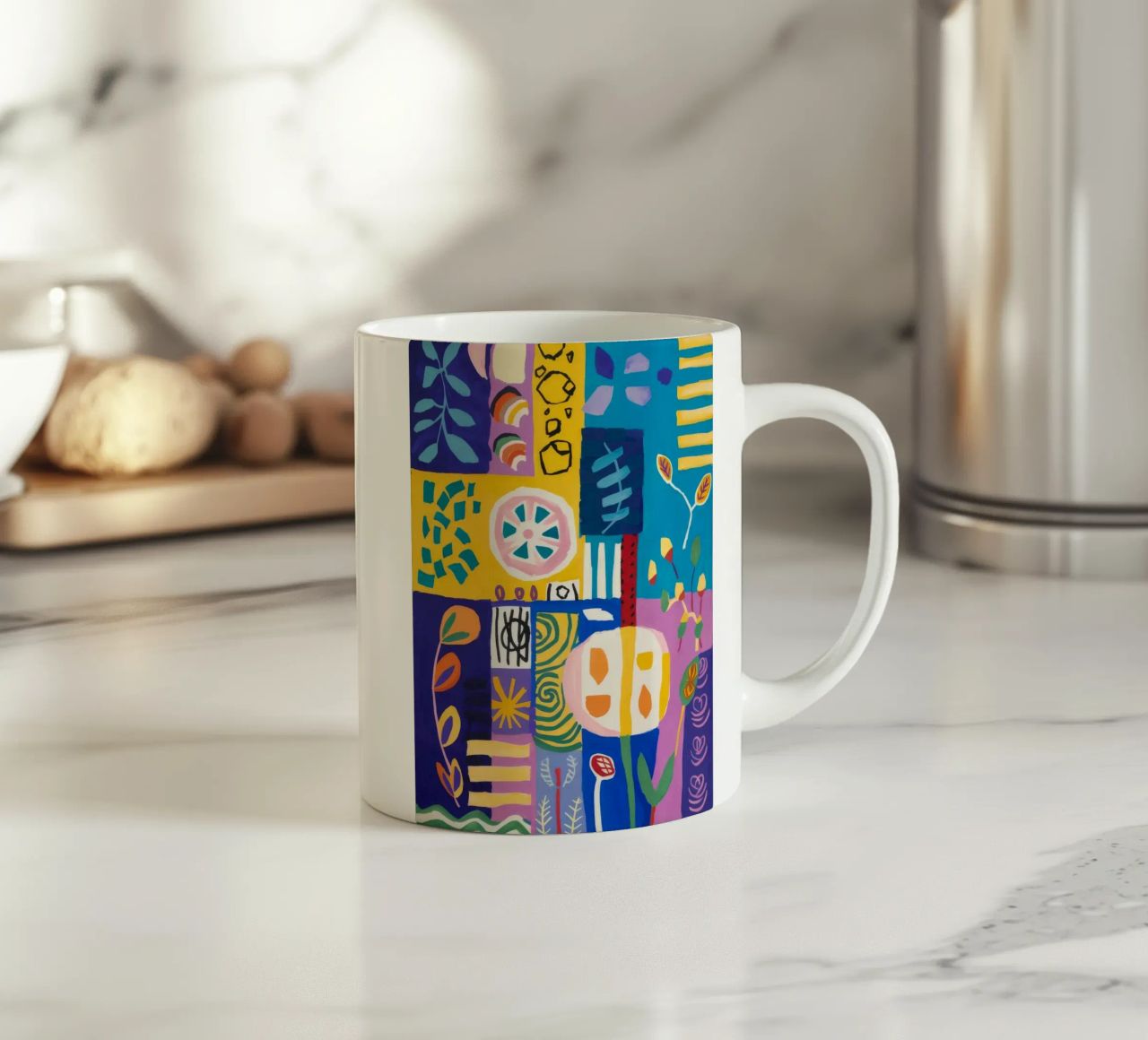 Trapunta Patchwork Bloom tazza in ceramica da Zep Layers