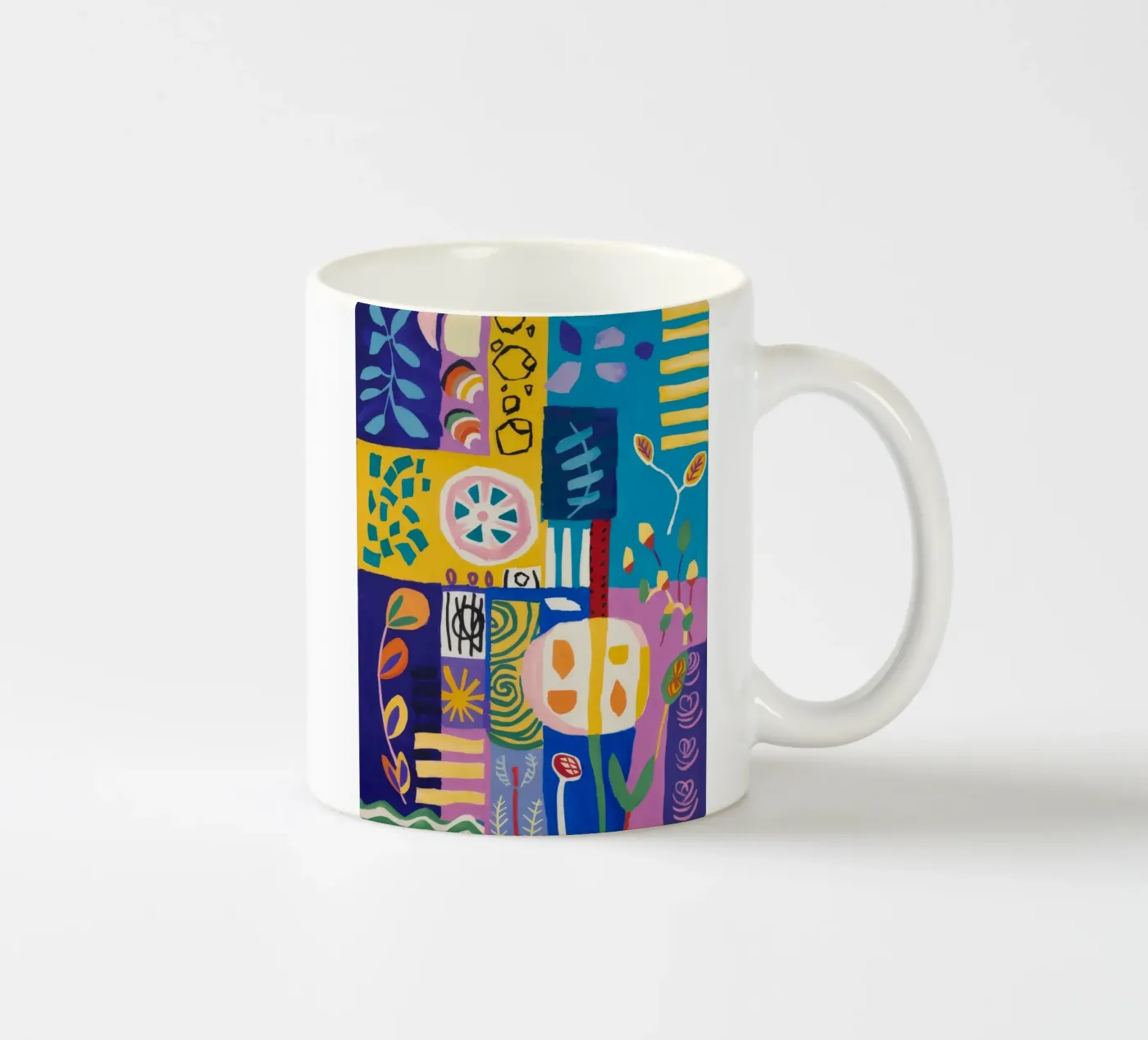 Patchwork Bloom Quilt ceramic mug by Zep Layers