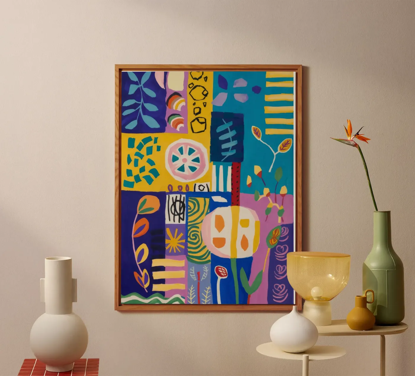 Patchwork Bloom Quilt alu-dibond by Zep Layers