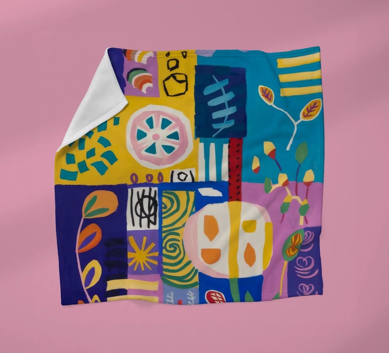 Trapunta Patchwork Bloom coperta in pile da Zep Layers
