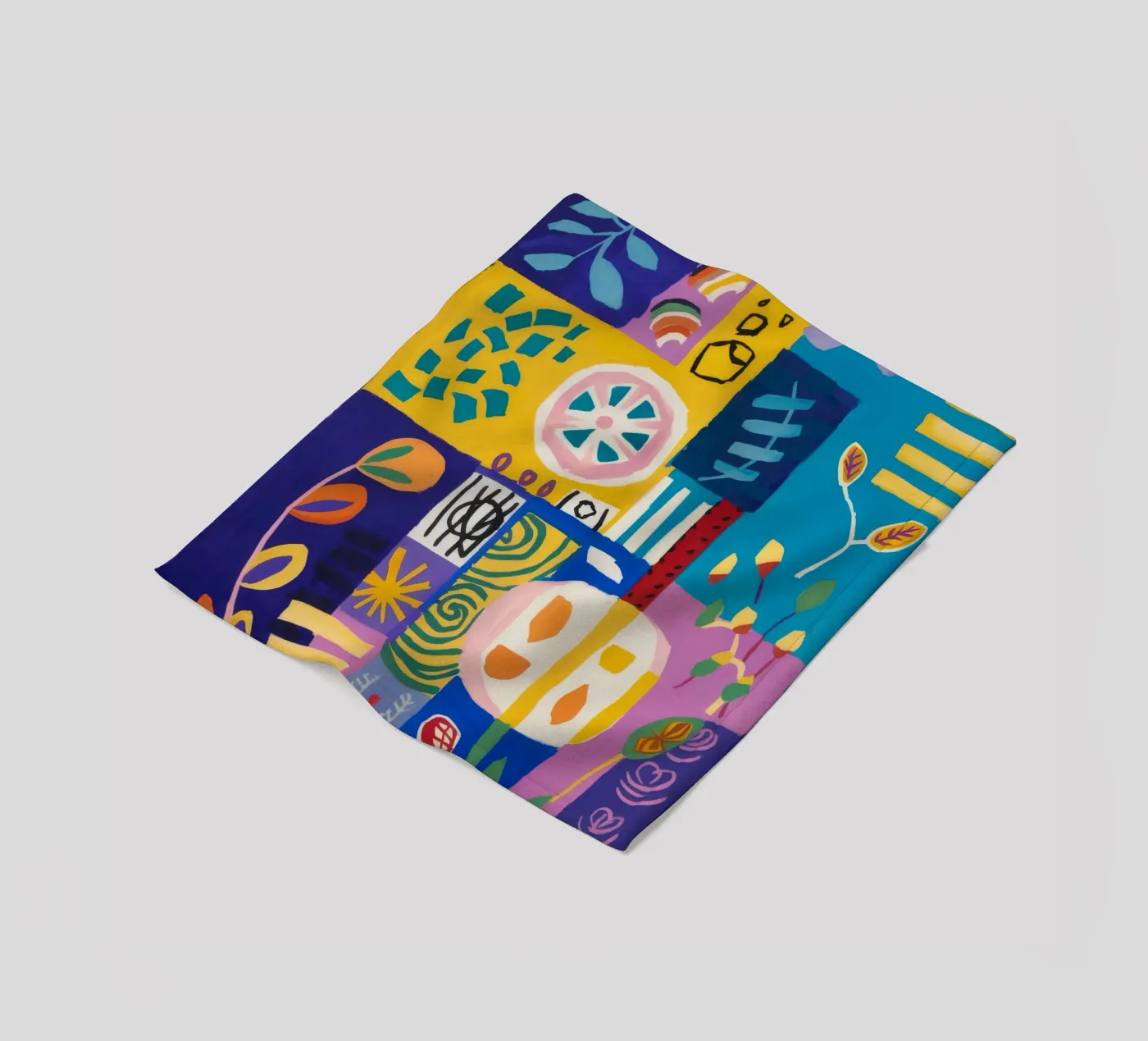 Patchwork Bloom Quilt fleece blanket by Zep Layers