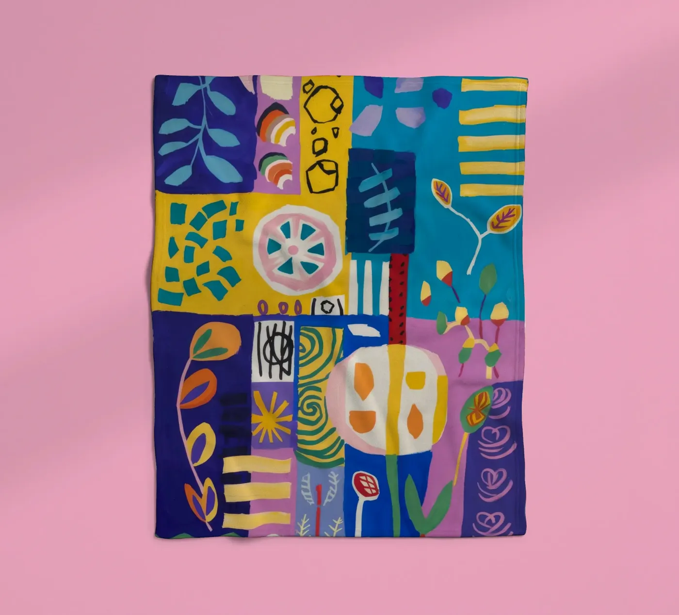 Trapunta Patchwork Bloom coperta in pile da Zep Layers