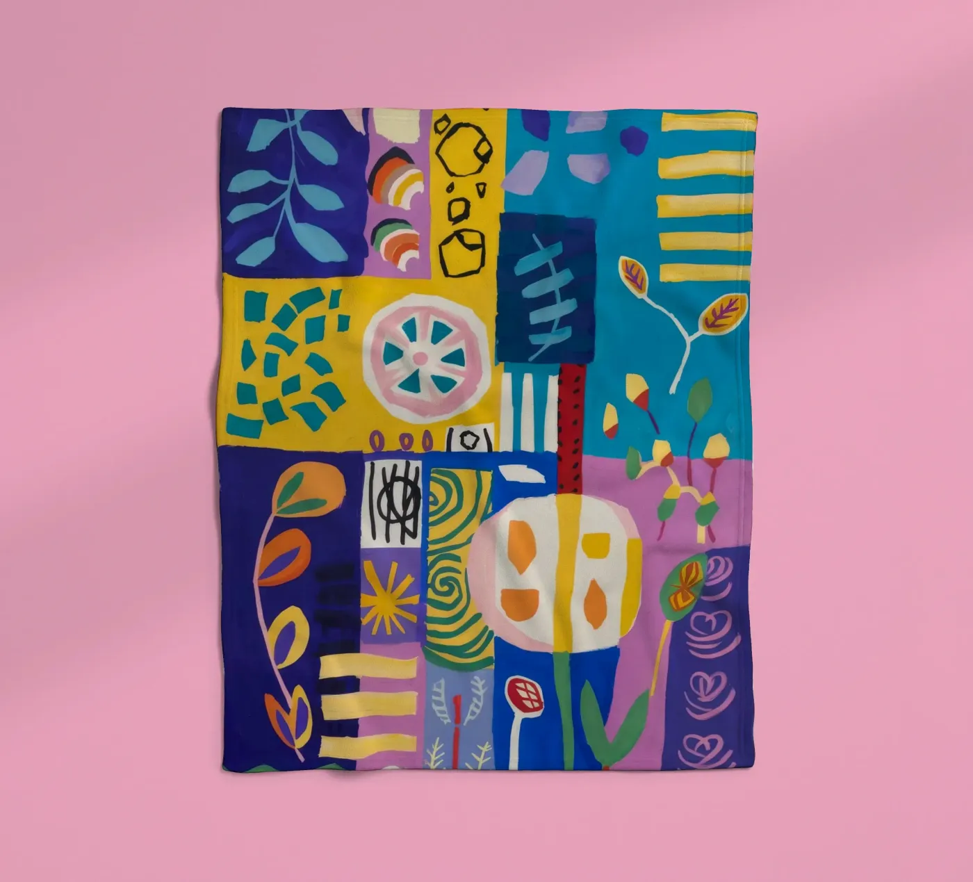 Patchwork Bloom Quilt fleece blanket by Zep Layers