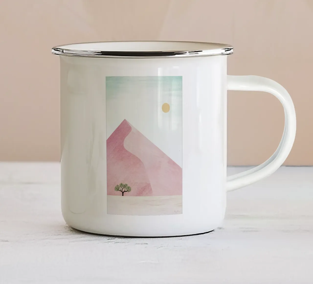 Pink Dune tazza in smalto da Henry Rivers
